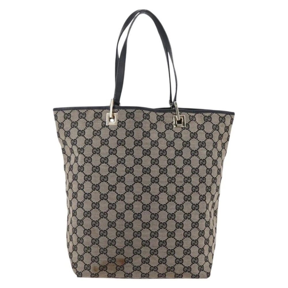 GUCCI GG Canvas Tote Bag Beige Gold - Picture 2 of 15